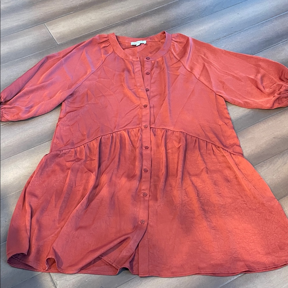 Gilli Terracotta Button-Down Tunic - image 1